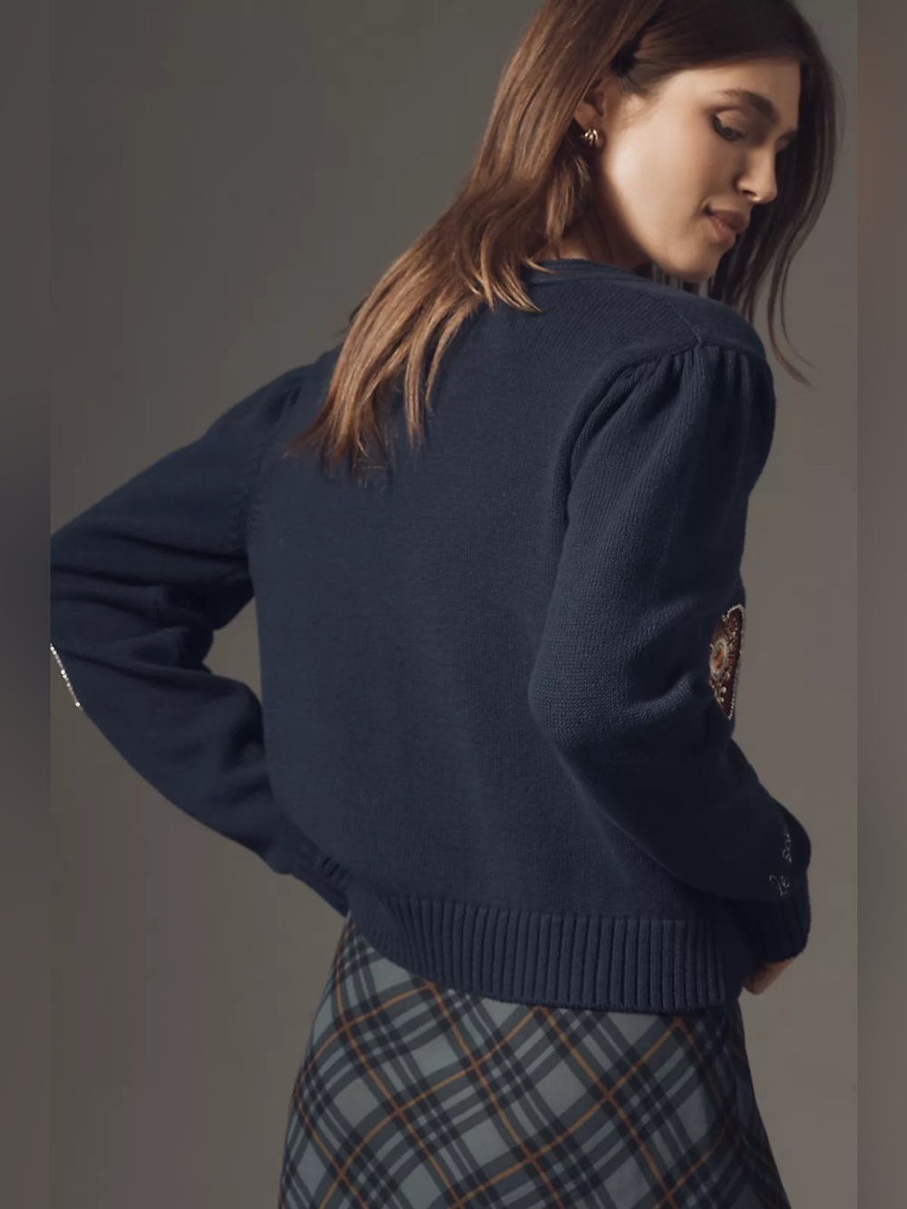 Maeve Embellished V-Neck Cardigan Sweater - Picture 3 of 8